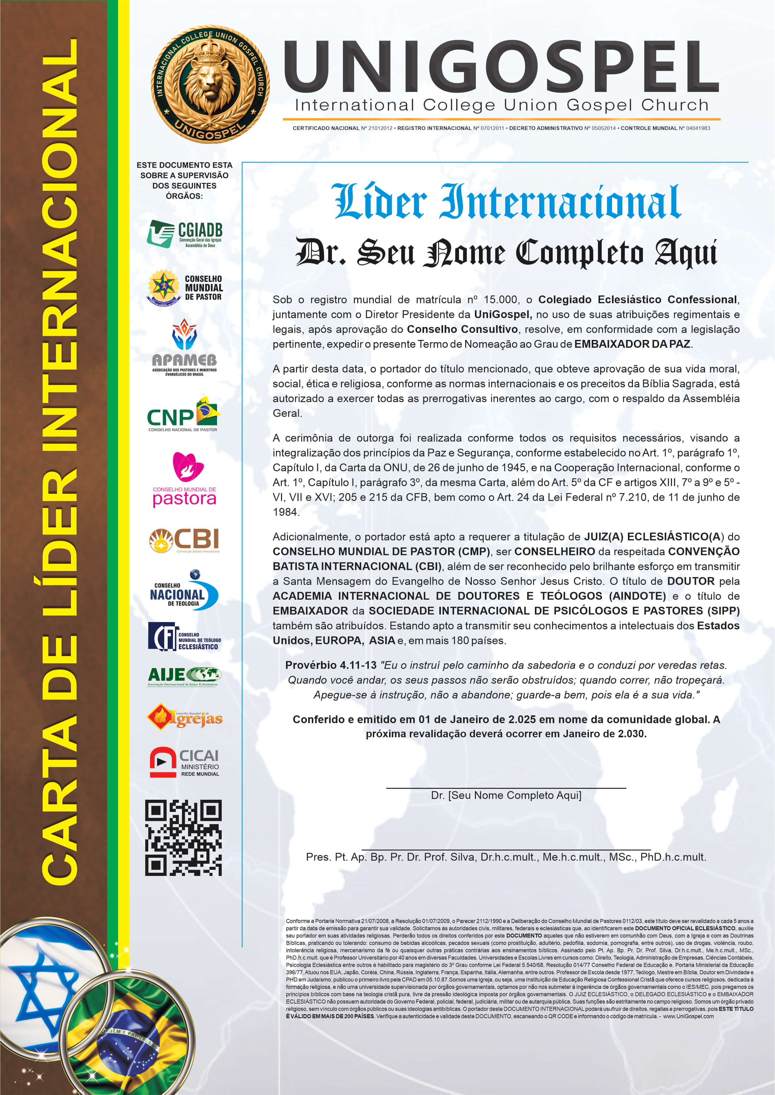 Carta de Líder Internacional